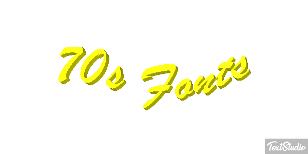 70s Fonts Text effect