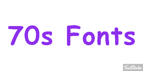 70s Fonts Text effect