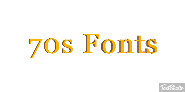 70s Fonts Text effect