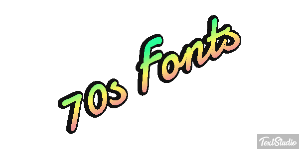 70s Fonts Text effect