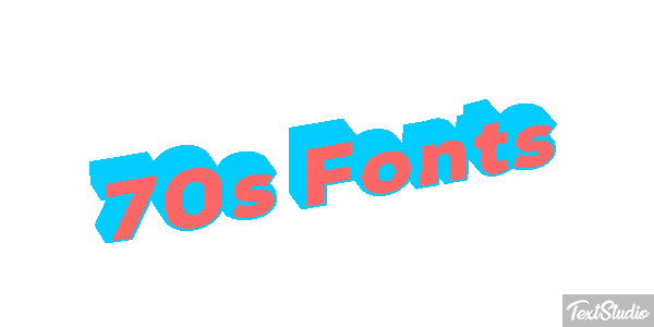70s Fonts Text effect