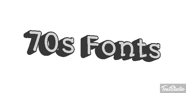 70s Fonts Text effect