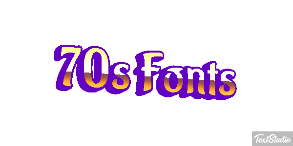 70s Fonts Text effect