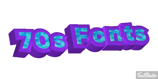 70s Fonts Text effect