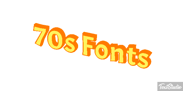 70s Fonts Text effect