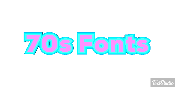 70s Fonts Text effect