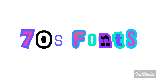 70s Fonts Text effect
