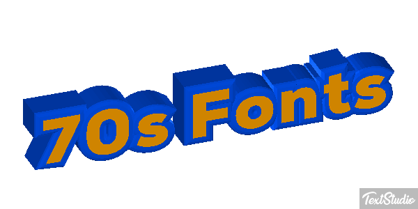70s Fonts Text effect