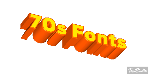 70s Fonts Text effect