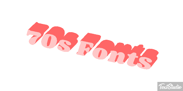 70s Fonts Text effect