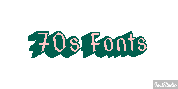 70s Fonts Text effect
