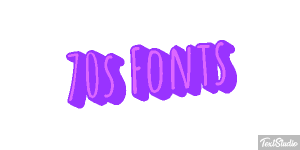 70s Fonts Text effect