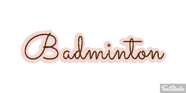 Bádminton Efeito do texto