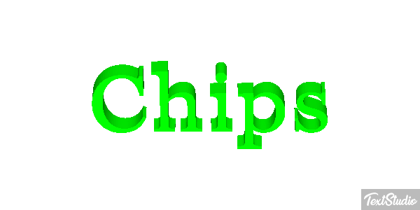 Chips Text effect