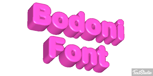 Bodoni Font Text effect