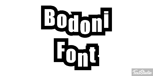 Bodoni Font Text effect