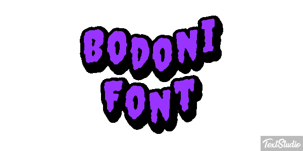 Bodoni Font Text effect