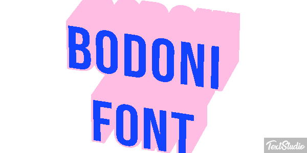 Bodoni Font Text effect