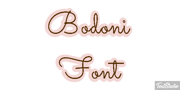 Bodoni Font Text effect