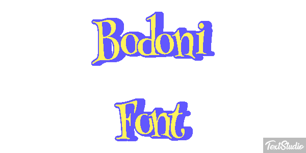 Bodoni Font Text effect