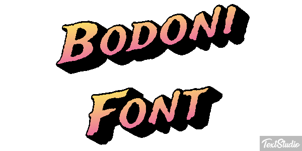 Bodoni Font Text effect