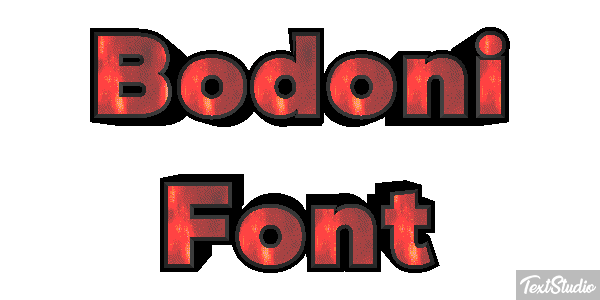 Bodoni Font Text effect
