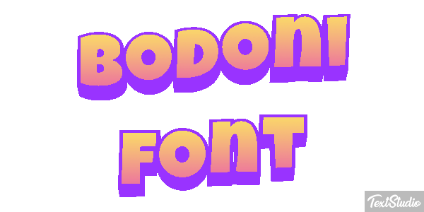 Bodoni Font Text effect