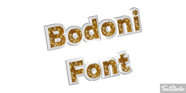 Bodoni Font Text effect