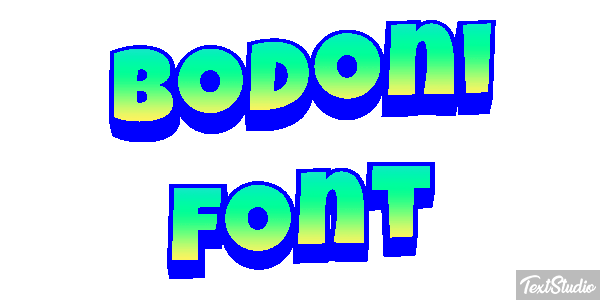 Bodoni Font Text effect