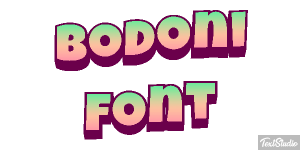 Bodoni Font Text effect