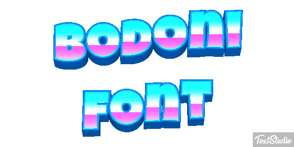 Bodoni Font Text effect