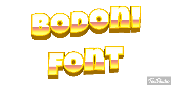 Bodoni Font Text effect