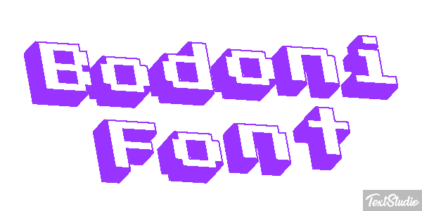 Bodoni Font Text effect