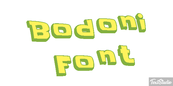Bodoni Font Text effect