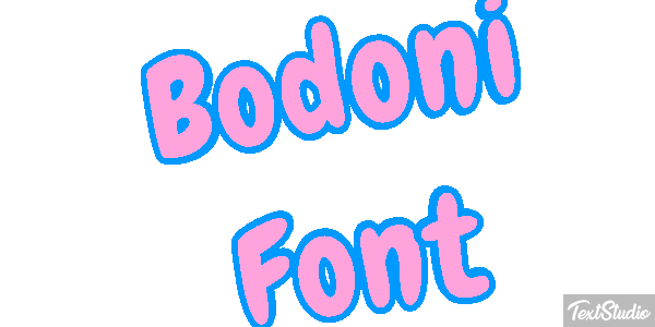 Bodoni Font Text effect