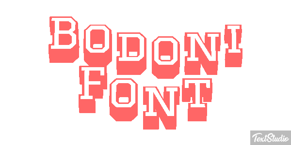 Bodoni Font Text effect
