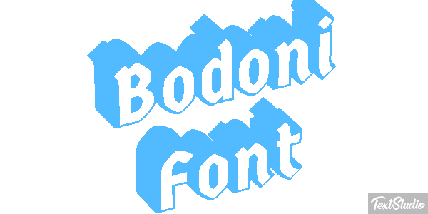 Bodoni Font Text effect