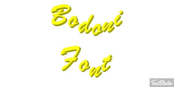 Bodoni Font Text effect