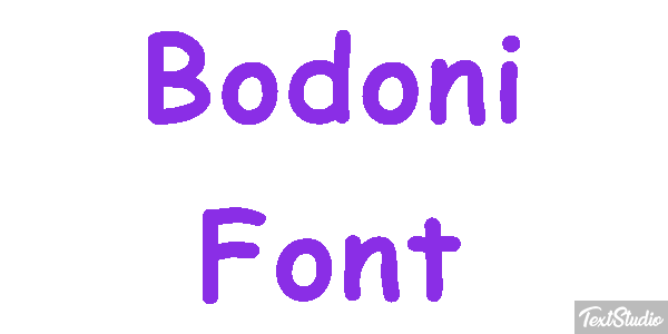 Bodoni Font Text effect