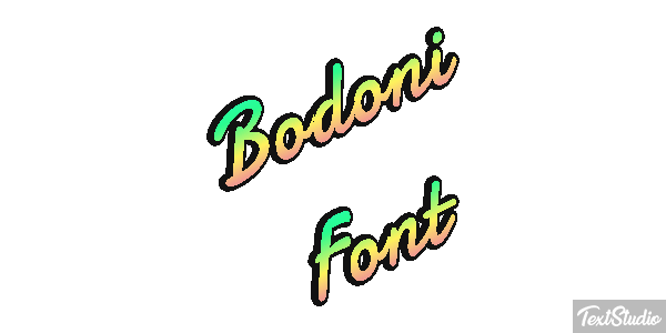 Bodoni Font Text effect