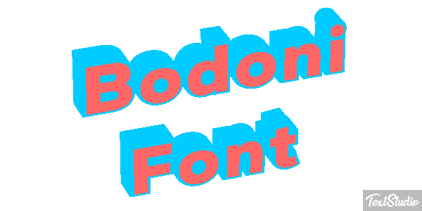 Bodoni Font Text effect