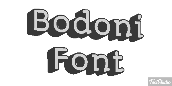 Bodoni Font Text effect