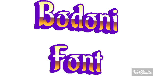 Bodoni Font Text effect