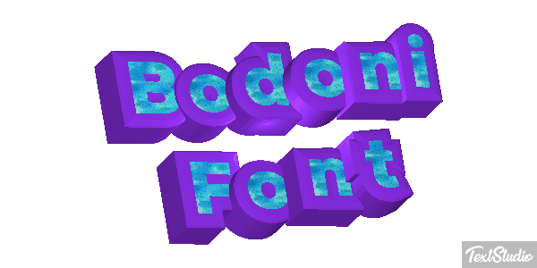 Bodoni Font Text effect