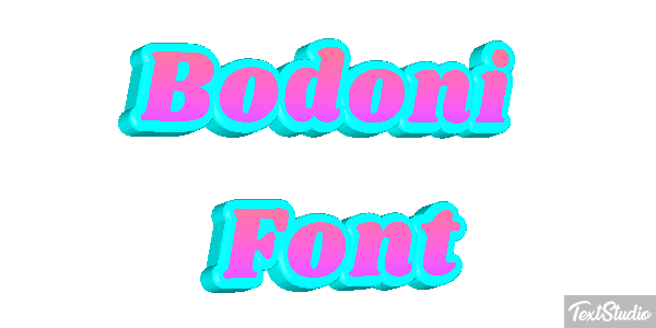 Bodoni Font Text effect