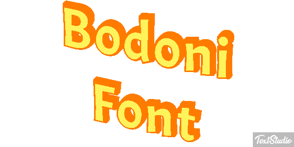 Bodoni Font Text effect
