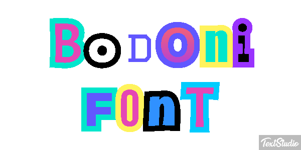 Bodoni Font Text effect