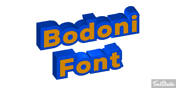 Bodoni Font Text effect