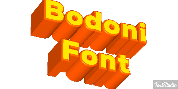 Bodoni Font Text effect