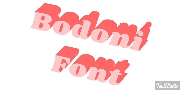 Bodoni Font Text effect